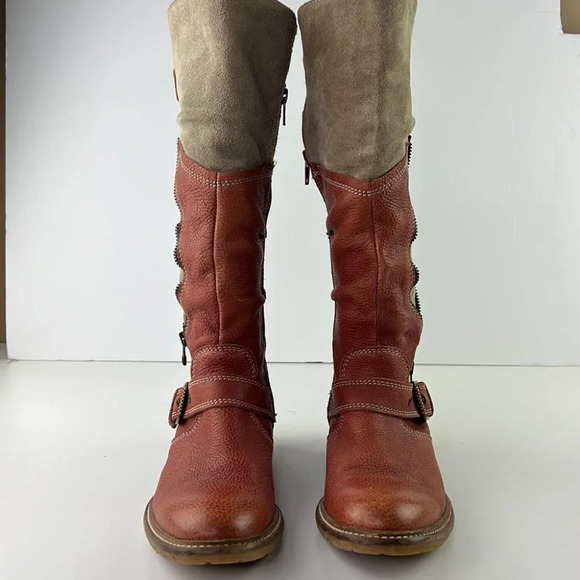 DKODE TwoTone Leather  Tall Boots - Picture 2 of 14